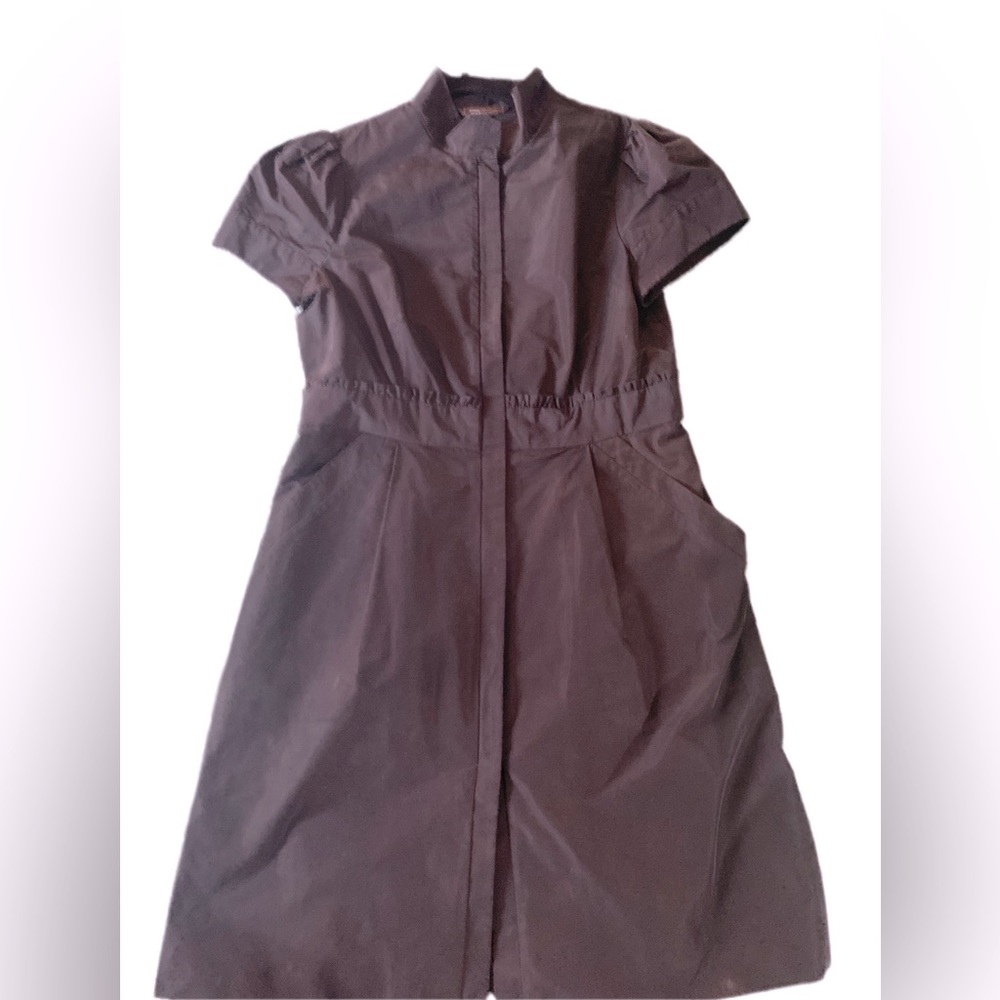 BCBG MAX AZRIA Black Zip Polyester TAFFETA Dress SIZE 12